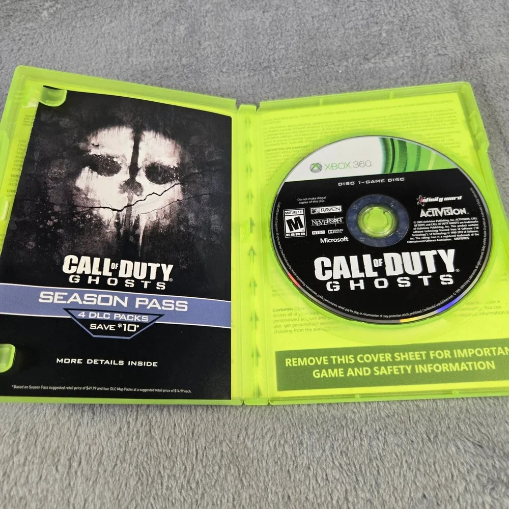 Call of Duty Ghosts Xbox 360 Activision 2-Disc Set Game & Install Discs Works
